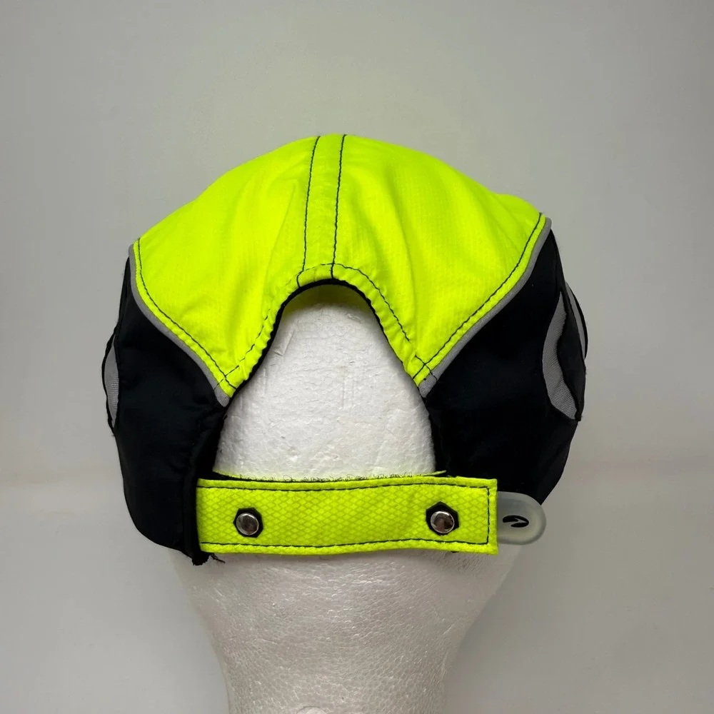 Brooks Nightlife Hat Neon Yellow Black Reflective Running Cap AC665 OSFA - Picture 5 of 11